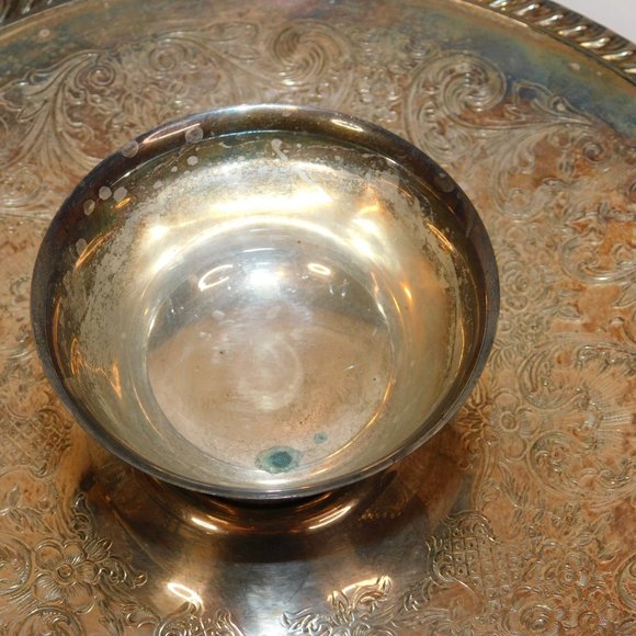 Vintage WM Rogers 866 Silver Plate Chip and Dip Set Family Parties & Gatherings - Picture 4 of 8